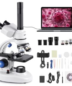 VEVOR Trinocular Compound Microscope Kit 40–5000X with LED