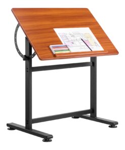 VEVOR Adjustable Wooden Drafting Table with 0°–90° Tilt