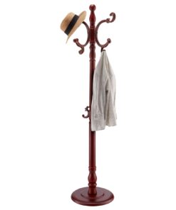 VEVOR Wooden Freestanding Coat Rack with 11 Hooks & Stable 42 cm Base – Heavy-Duty Hall Tree for Coats
