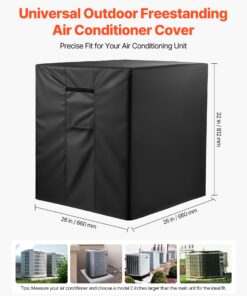 3-Layer Outdoor AC Unit Protector with Vents and Velcro