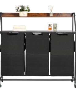 VEVOR 3-Section Tall Laundry Sorter with Wheels