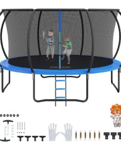 VEVOR 4.27m Outdoor Trampoline with Safety Net for Kids