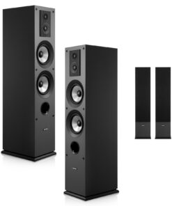VEVOR 145W 3-Way Floorstanding Tower Speakers Pair with Dual 13.3cm Woofers