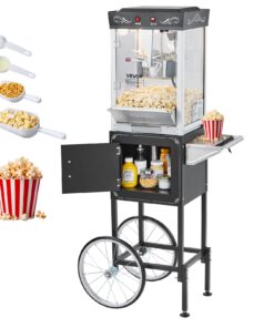VEVOR 800W Retro Popcorn Machine with Cart