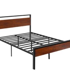 VEVOR Full Size Metal Bed Frame with Headboard & 30cm Under-Bed Storage