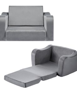VEVOR 2-in-1 Foldable Kids Sofa Bed with Armrests