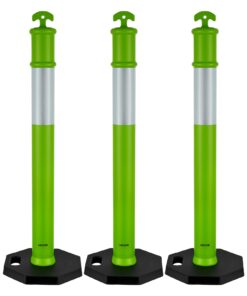 VEVOR 3 Traffic Delineator Posts 1140 mm with Weighted Base