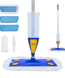 VEVOR atkārtoti uzpildāms smidzināšanas mops ar 800 ml tvertni un mikrošķiedras spilventiņiem mitrai/sausai cietkoksnes tīrīšanai