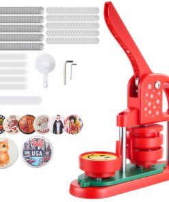 VEVOR 58mm Button Maker Machine with 100 Plastic Pin Parts
