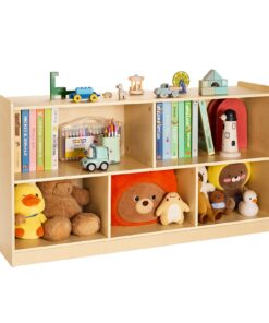 VEVOR Montessori Kids Bookshelf with 5 Sections & Top Shelf