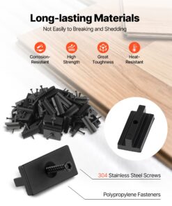 Black PP Clips with Screws