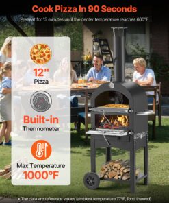 30cm Dual-Layer Pellet Oven with Wheels