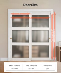 3-Lite Frosted Glass