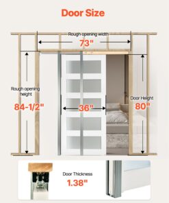 5-Lite Frosted Glass