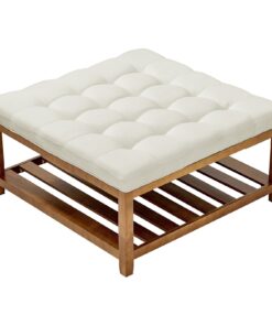 VEVOE 87.5 cm Square Ottoman Coffee Table with Storage