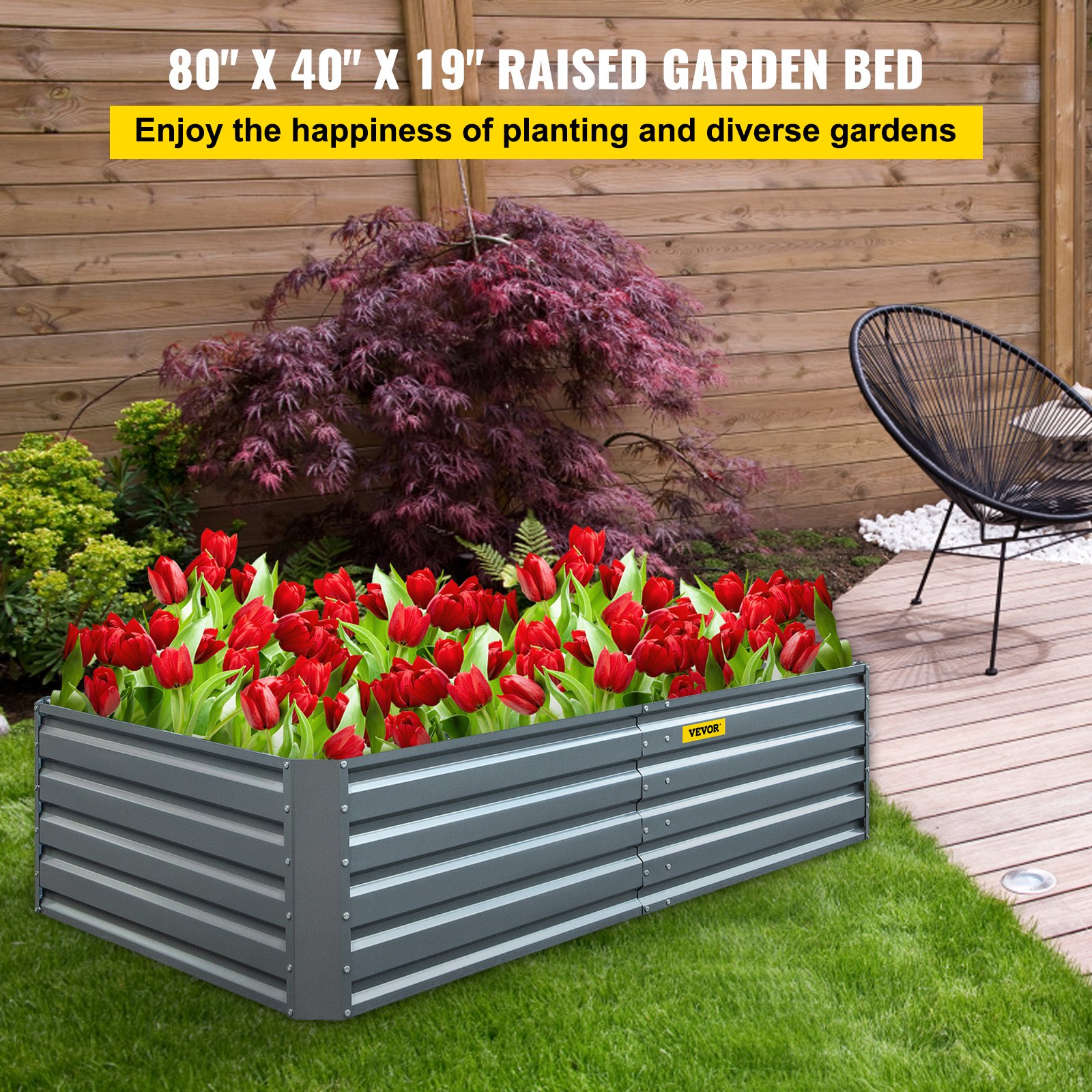 MFM17O1Xraisedgardenbedf1  VEVOR Instrumenti un Citi Darbarīki | Pieejami Uzticami Mājas uzlabošanai Bottomless Metal Planter Box for Vegetables