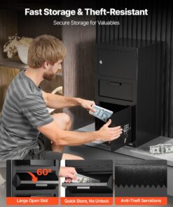 Heavy-Duty Steel Safe Box with Alarm