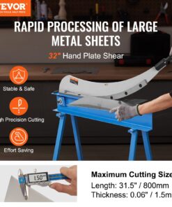 Heavy-Duty Benchtop Plate Shear with T10 Steel Blade for 1.5mm Thick Steel Sheets