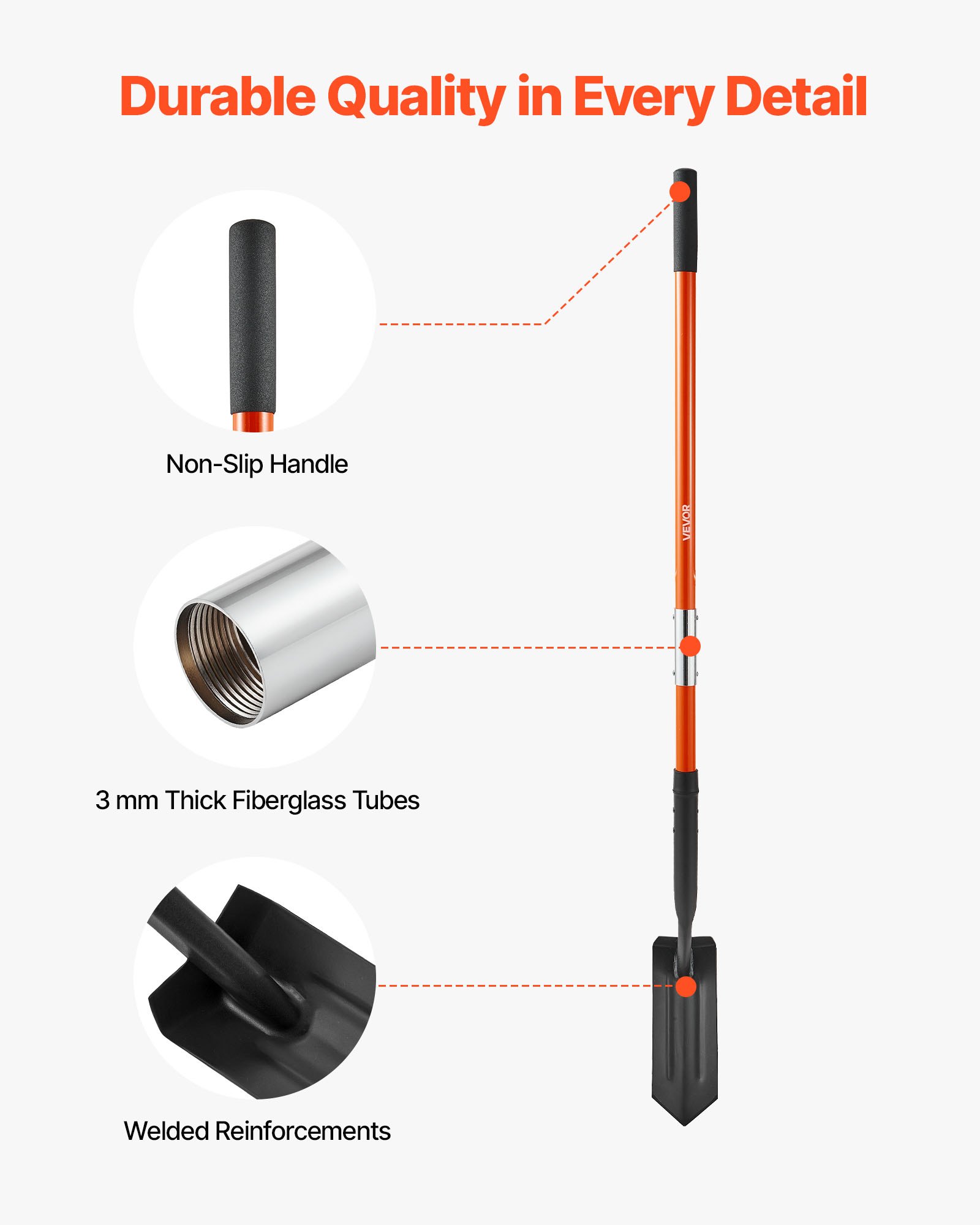 MFODUHXDtrenchshovelf3  VEVOR Instrumenti un Citi Darbarīki | Pieejami Uzticami Mājas uzlabošanai Нескользящий Захват