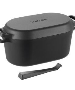 VEVOR 3.3L Enameled Cast Iron Dutch Oven with Lid