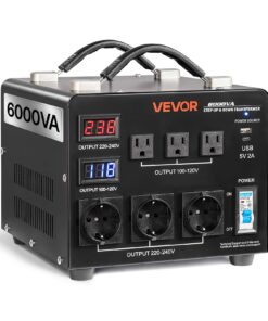 VEVOR 6000VA Auto Voltage Converter Transformer with LCD