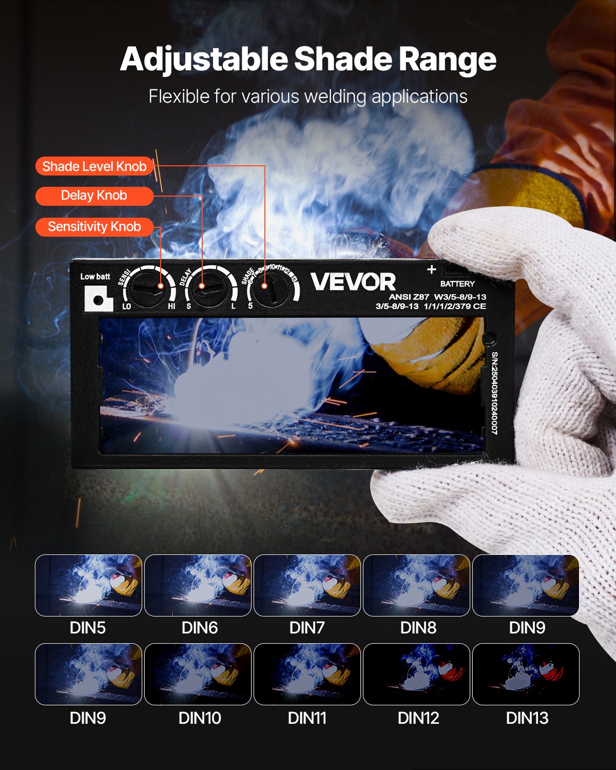 MFOW2PL6autodarkeningweldinglensf2  VEVOR Instrumenti un Citi Darbarīki | Pieejami Uzticami Mājas uzlabošanai True Color