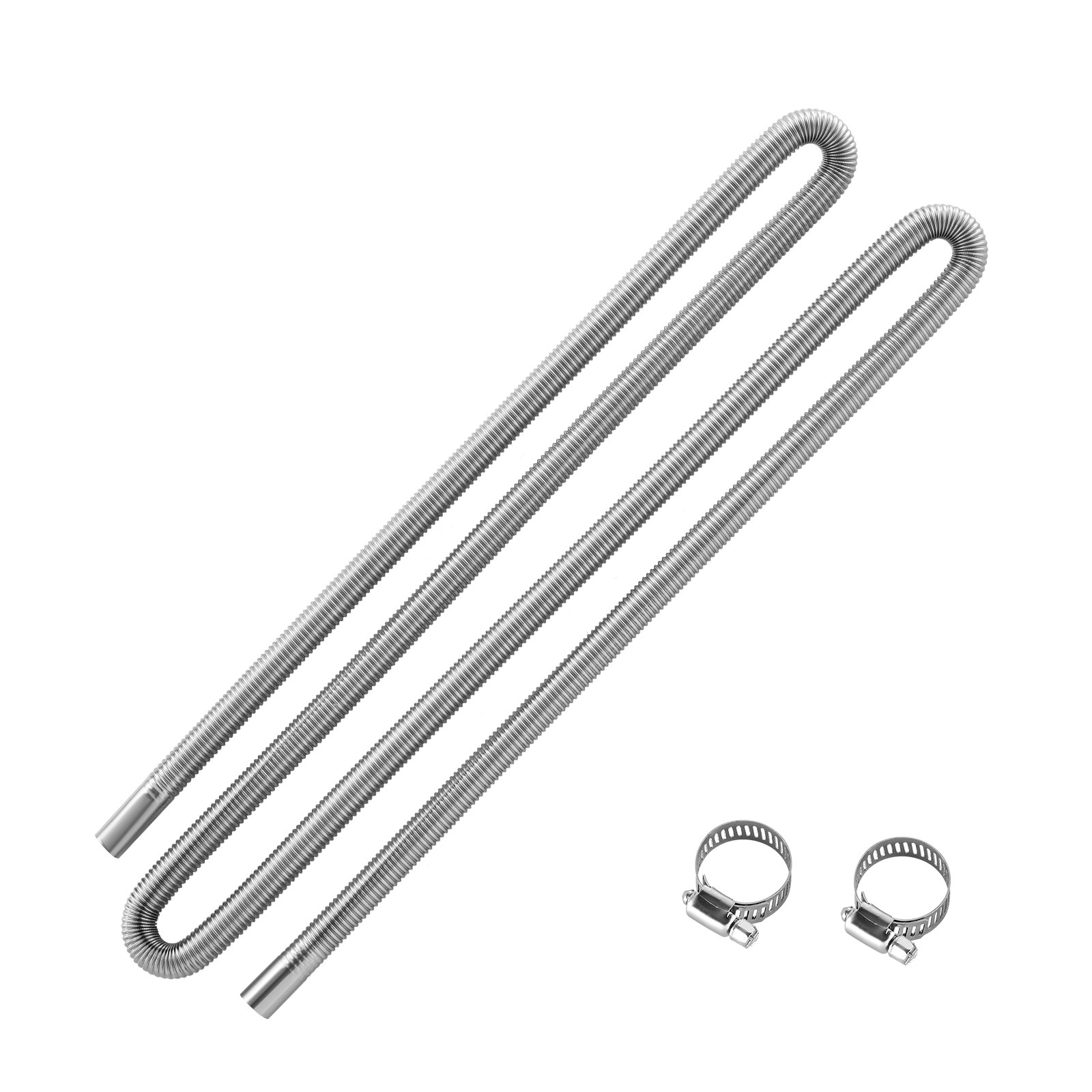 MFPUCJ1Dexhausthosem10012  VEVOR Instrumenti un Citi Darbarīki | Pieejami Uzticami Mājas uzlabošanai VEVOR 3000mm Stainless Steel Flexible Exhaust Hose Kit with Clamps for 2KW5KW8KW Diesel Heaters