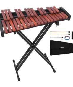 VEVOR 32-Note Wooden Glockenspiel Xylophone with Adjustable Stand