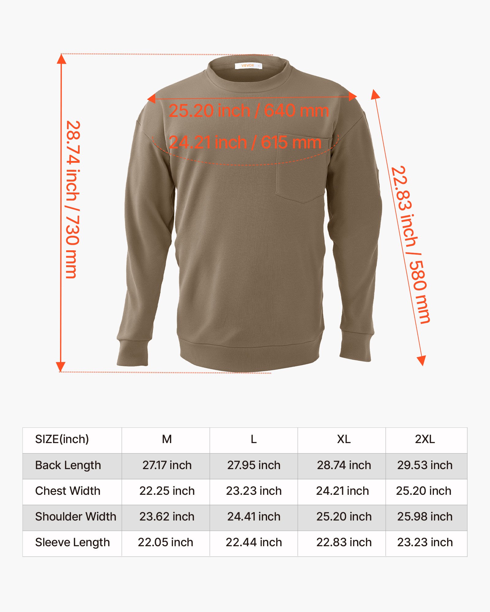 MFPUFZV8longsleeveflameresistanttshirtf6  VEVOR Instrumenti un Citi Darbarīki | Pieejami Uzticami Mājas uzlabošanai Серый