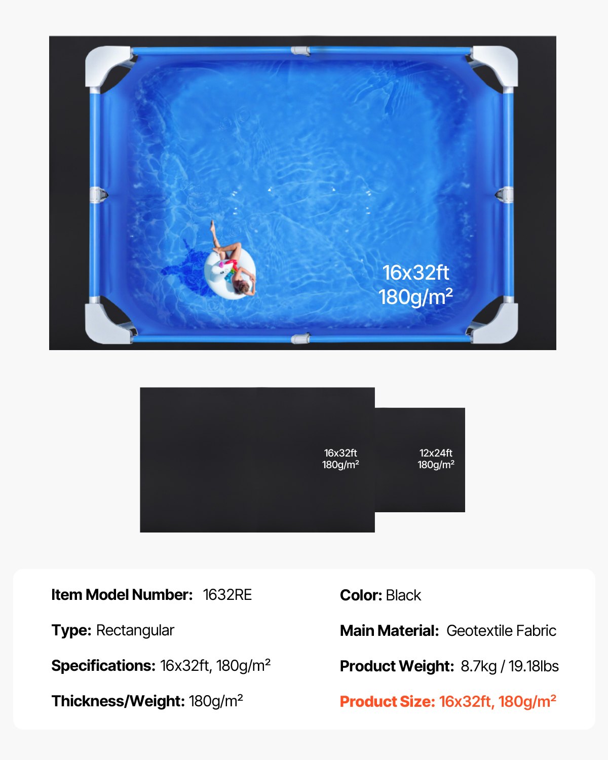 MFPUGO3Xpoollinerpadf6  VEVOR Instrumenti un Citi Darbarīki | Pieejami Uzticami Mājas uzlabošanai