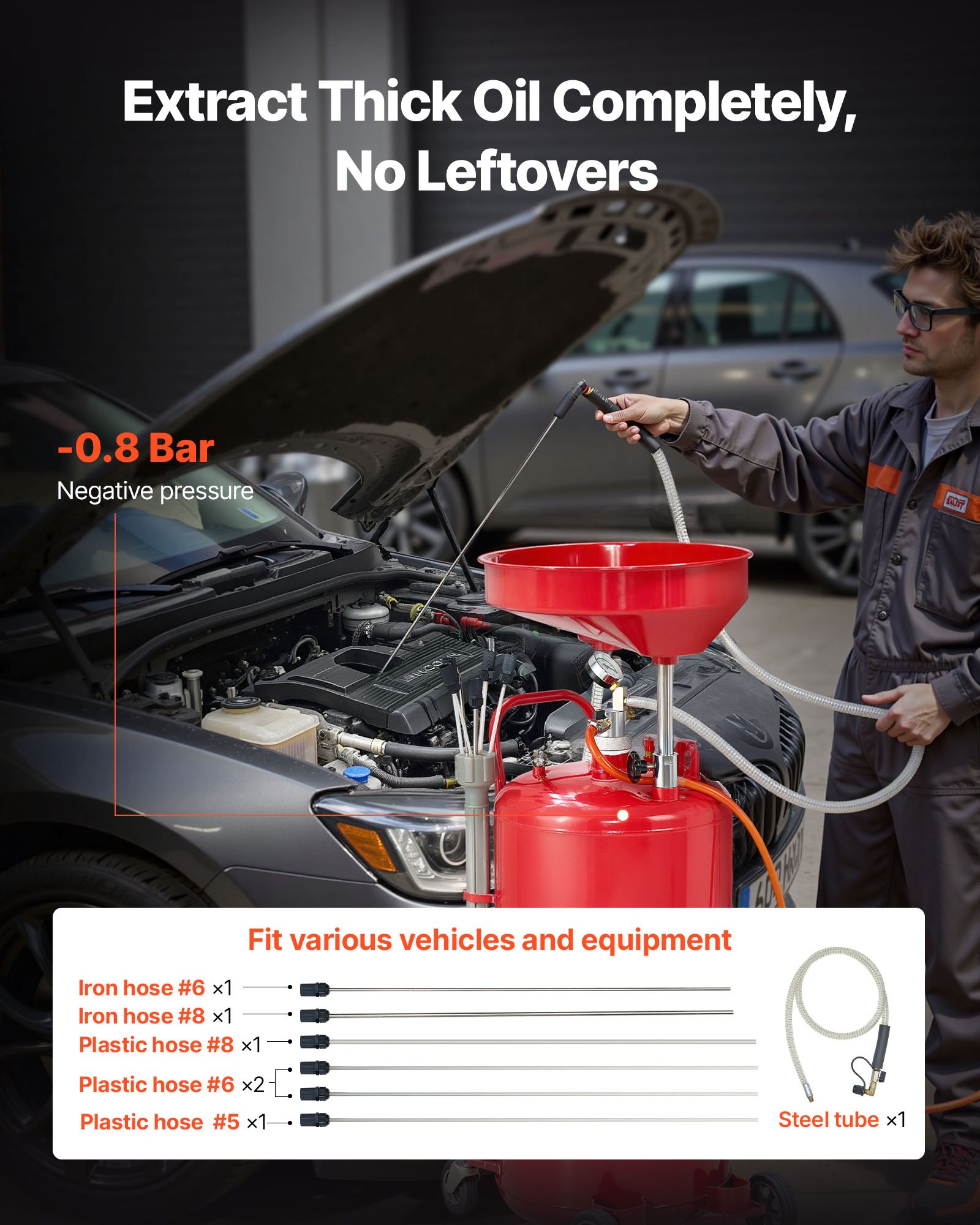 MFQPGJ4Poildraintankf2  VEVOR Instrumenti un Citi Darbarīki | Pieejami Uzticami Mājas uzlabošanai Mobile Oil Drainer for Workshops