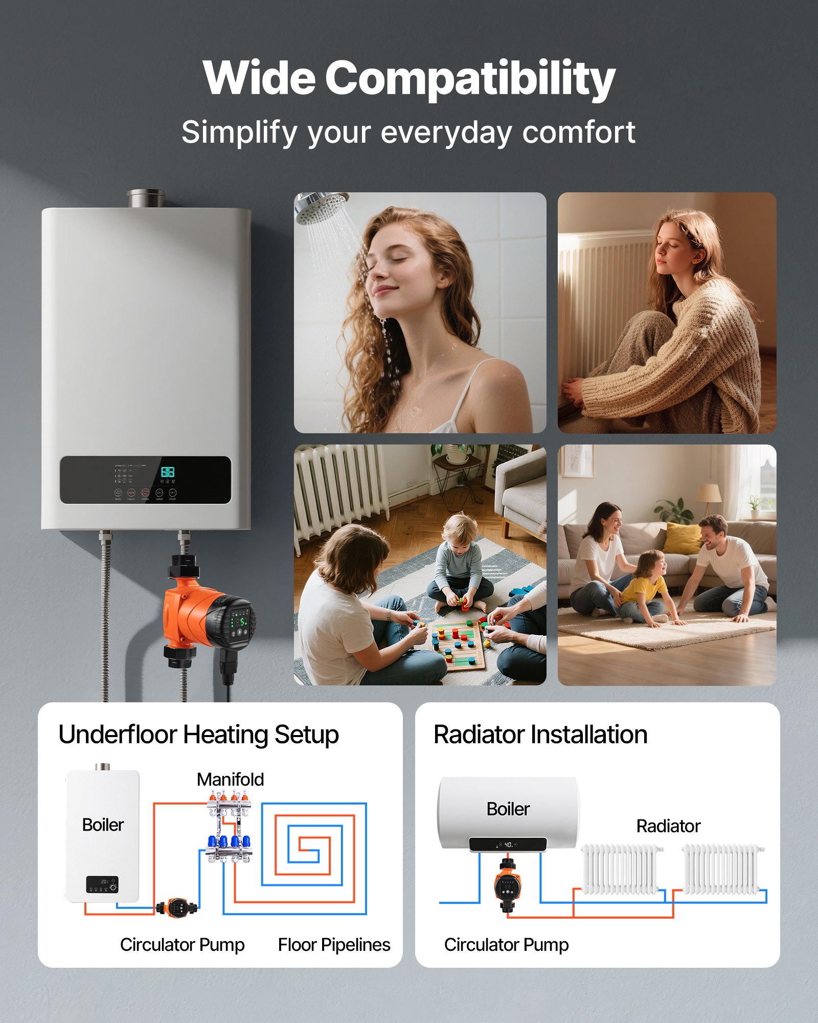 MFQPI9FRcirculatorpumpf5  VEVOR Instrumenti un Citi Darbarīki | Pieejami Uzticami Mājas uzlabošanai 220 240V