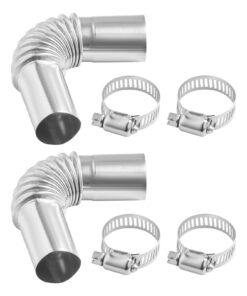 VEVOR 25mm Stainless Steel Exhaust Elbow Kit for 2kW–8kW Diesel Heaters – Includes 2 Connectors
