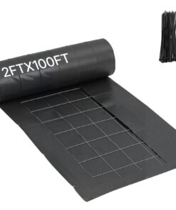 VEVOR 0,6×30,5 м геотекстильный забор с проволочной основой – прочный барьер для контроля эрозии на стройплощадках