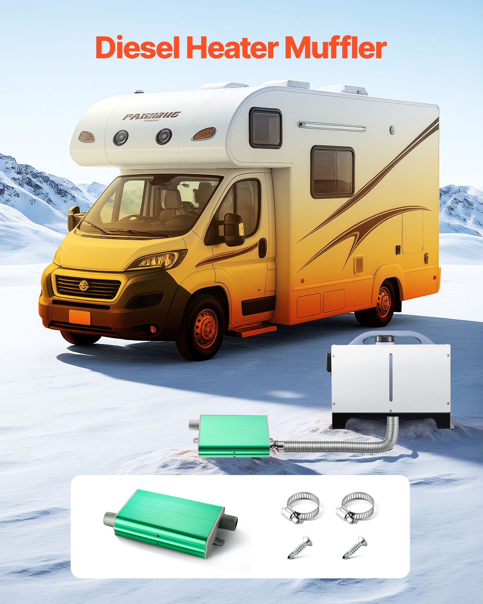 MFR8Q3H4dieselheatermufflerf1  VEVOR Instrumenti un Citi Darbarīki | Pieejami Uzticami Mājas uzlabošanai Aluminum Alloy Silencer for 2kW5kW8kW Parking Heaters