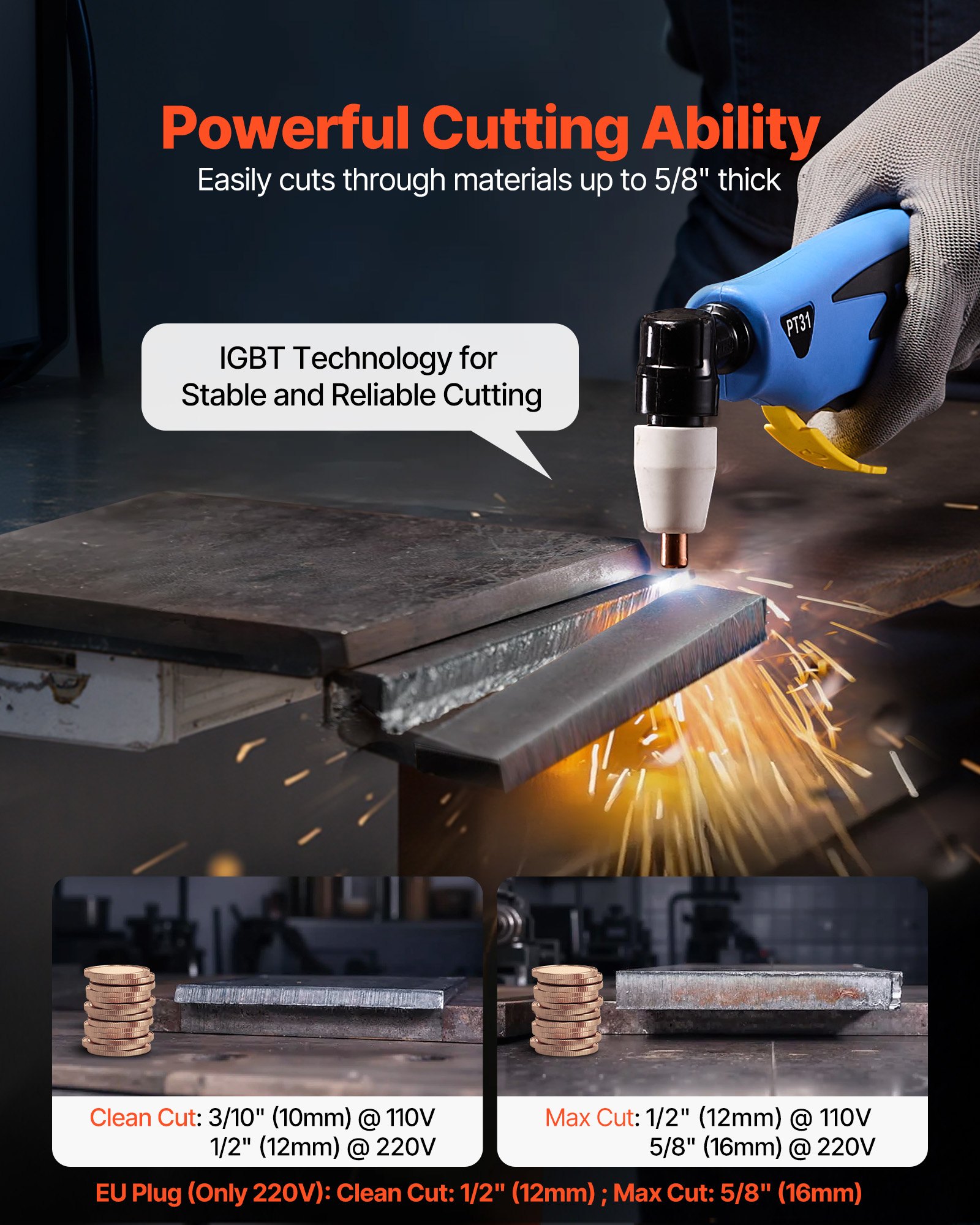 MFRQXRDXplasmacutterf1 VEVOR Instrumenti un Citi Darbarīki | Pieejami Uzticami Mājas uzlabošanai IGBT Inverter