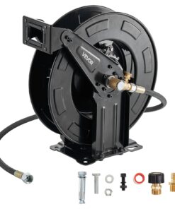 VEVOR 15.2m x 9.5mm Retractable Pressure Washer Hose Reel