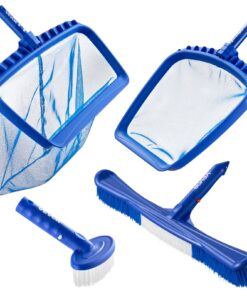 VEVOR 4-in-1 Pool Cleaning Kit with 2 Skimmer Nets & 2 Brush Heads (508 mm / 139.7 mm)