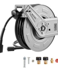 VEVOR Retractable Pressure Washer Hose Reel 19.8m x 6.4mm