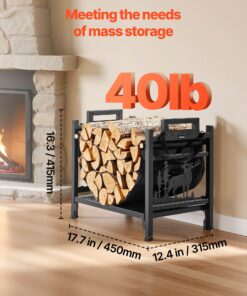 Powder-Coated Steel Log Holder