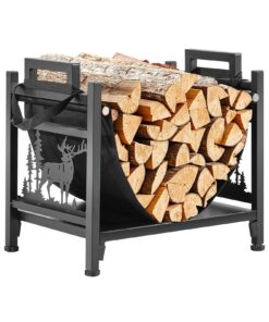 VEVOR 45cm Indoor Firewood Rack with Canvas Carrier