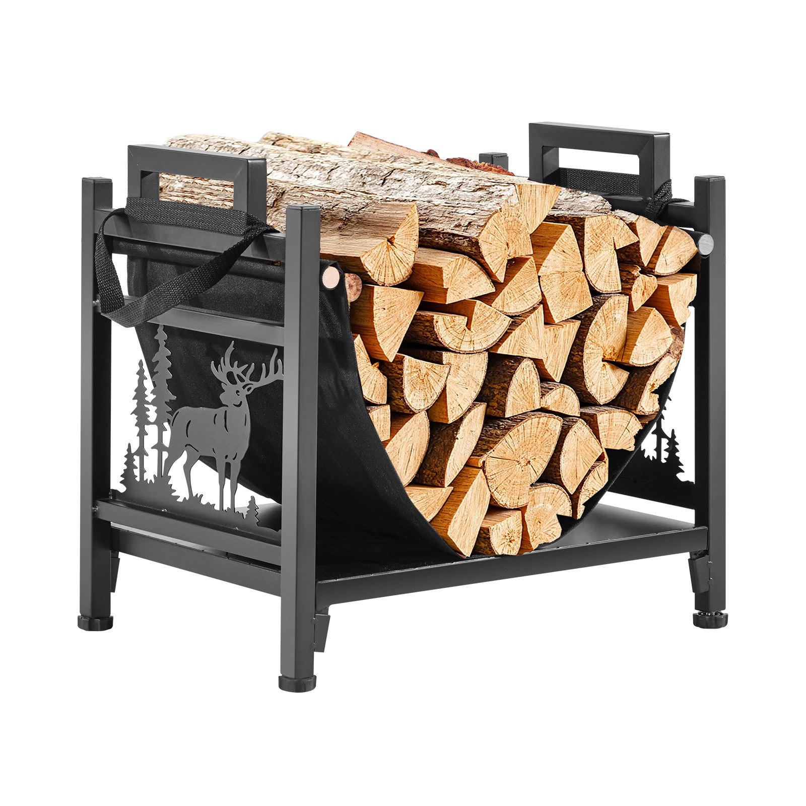 MFVJ35D5firewoodrackm10012  VEVOR Instrumenti un Citi Darbarīki | Pieejami Uzticami Mājas uzlabošanai VEVOR 45cm Indoor Firewood Rack with Canvas Carrier