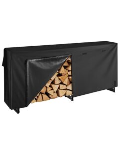 VEVOR 2.57m Outdoor Firewood Rack with Waterproof Cover