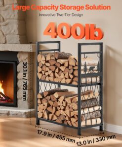 Heavy-Duty Wrought Iron Log Holder