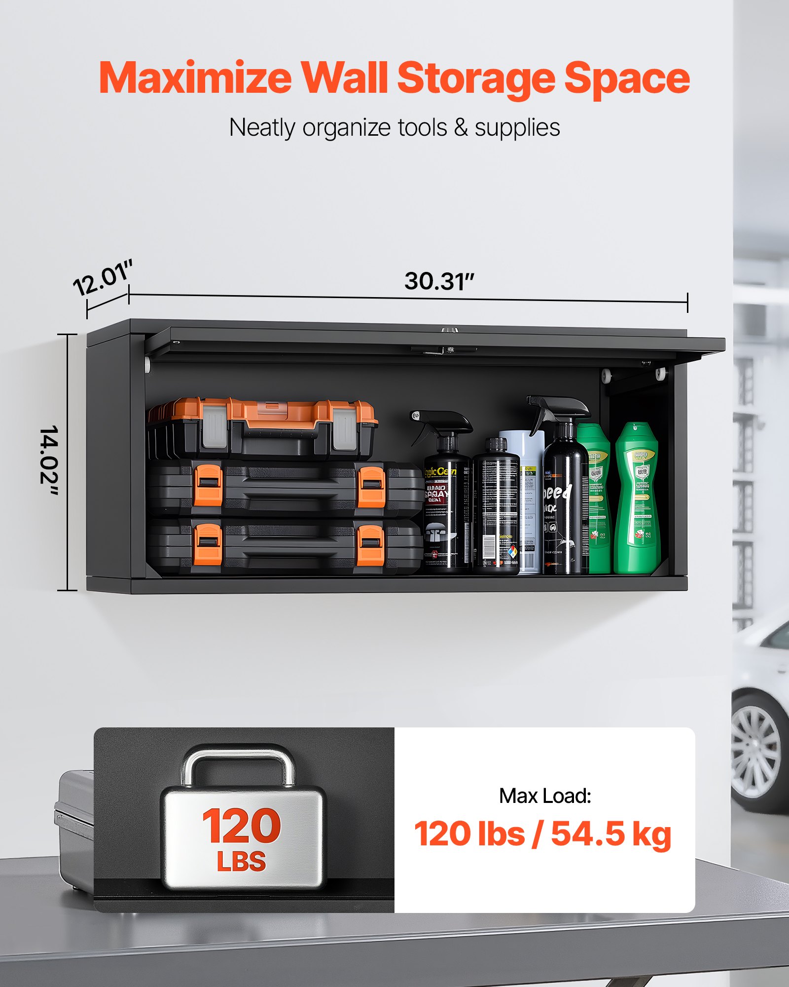 MFWWMVB8wallcabinetf1  VEVOR Instrumenti un Citi Darbarīki | Pieejami Uzticami Mājas uzlabošanai Lockable Garage Tool Storage with Up Flip Door