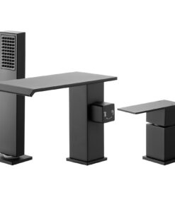 VEVOR 3-Hole Roman Bathtub Faucet Set with Hand Shower