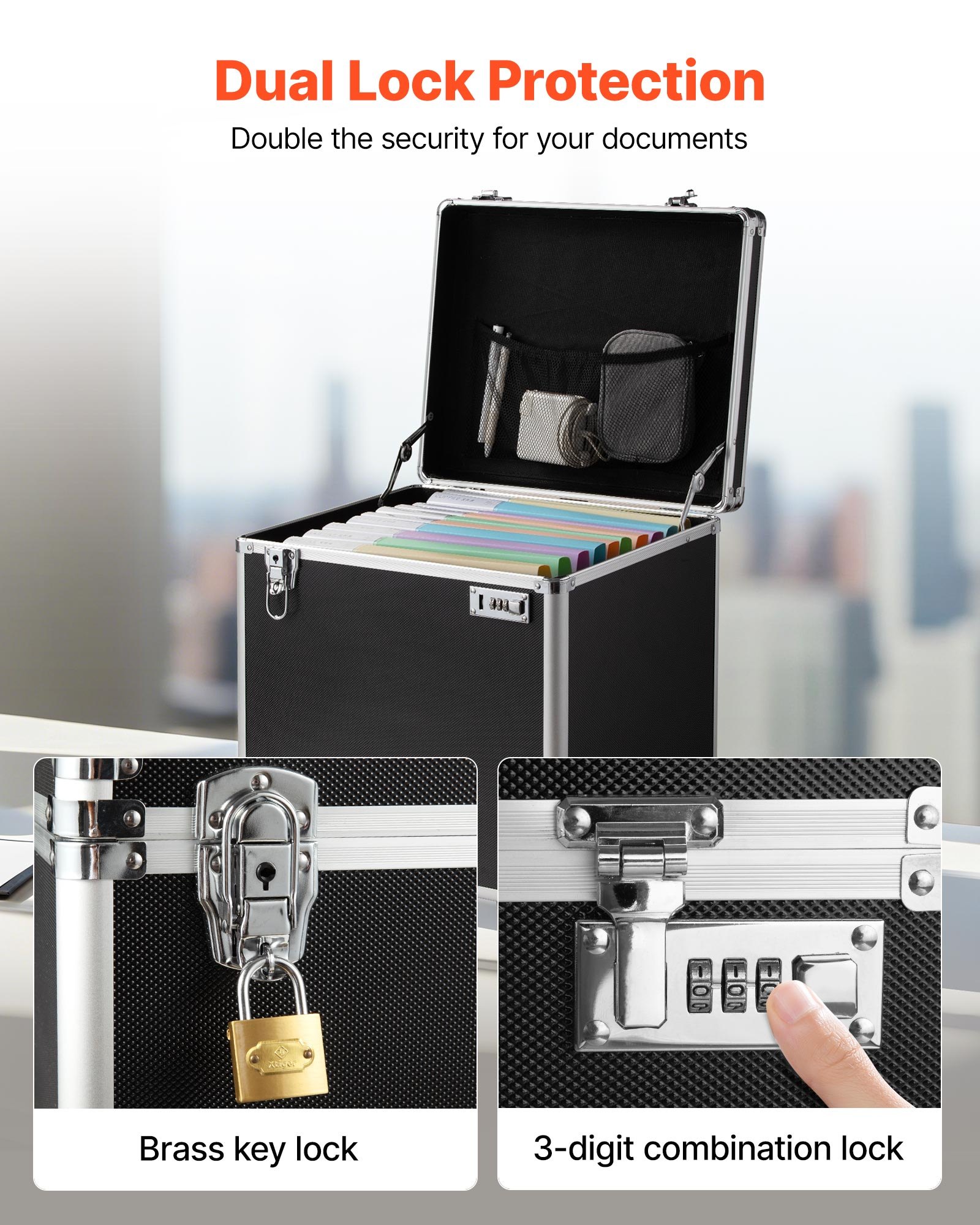 MFXGW2GDfilestorageboxf1  VEVOR Instrumenti un Citi Darbarīki | Pieejami Uzticami Mājas uzlabošanai Telescopic Handle  Wheels  OfficeHome Document Organizer