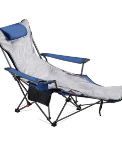 VEVOR Portable Reclining Camping Chair with Footrest & Cushion