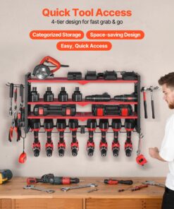 4-Tier Rack with 8 Drill Holders