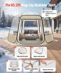 Waterproof UV-Resistant Dome with 540° View